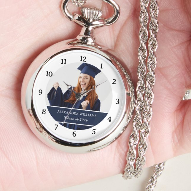Custom 2026 Photo Name Graduate Necklace Silver (Creator Uploaded)