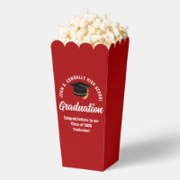 Custom 2026 Red Graduation Party Popcorn