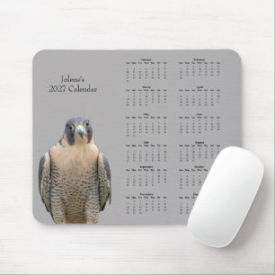 Custom 2027 Peregrine Falcon Flight Calendar Mouse Mat