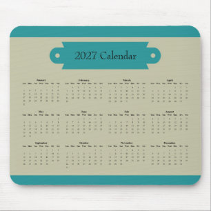 Custom 2027 Productivity Desk Calendar Mouse Mat