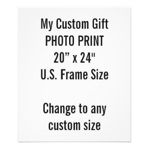 Custom 20" x 24" Photo Print US Frame Size