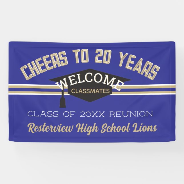 Custom 20 YEAR reunion banner (Horizontal)
