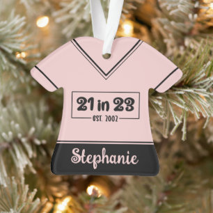 Custom 21st Birthday Gift 21 in 23 Est 2002 Ornament