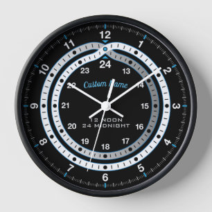 Custom 24 Hour Wall Clock