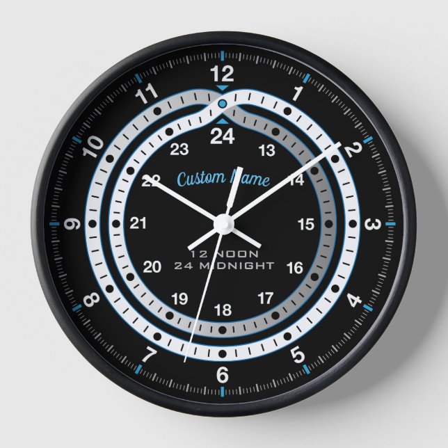 Custom 24 Hour Wall Clock (Front)
