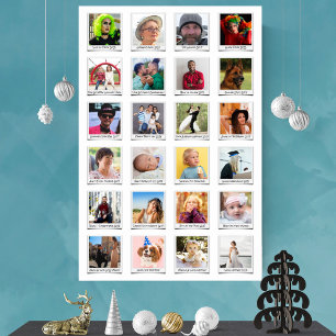 Custom 24 Photo Collage Retro Instant Film & Notes Poster