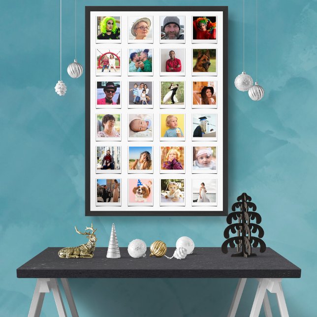 Custom 24 Photo Collage Retro Instant Film Poster (Creator Uploaded)