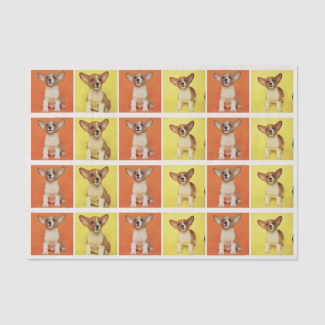 Custom 24 Photo Collage Your Pet Dog Picture On Tissue Paper (Front)