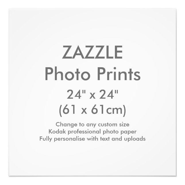 Custom 24" x 24" Square Photo Print Template (Front)