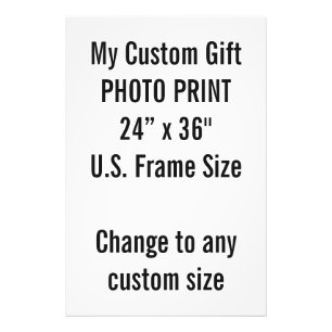 Custom 24" x 36" Photo Print  US Frame Size