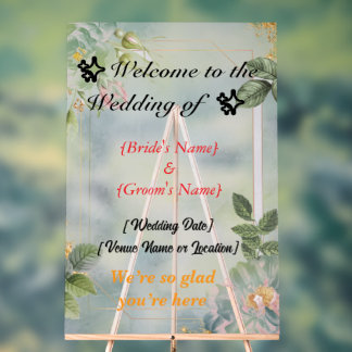Custom 24" x 36" Wedding Acrylic Sign