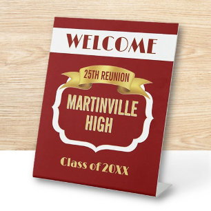 Custom 25th Reunion Pedestal Sign