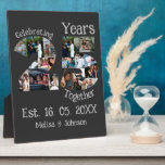 Custom 25th wedding anniversary photo collage plaque<br><div class="desc">Custom 25th wedding anniversary photo collage. Personalise this twenty five years silver jubilee wedding anniversary with your photos and names.</div>