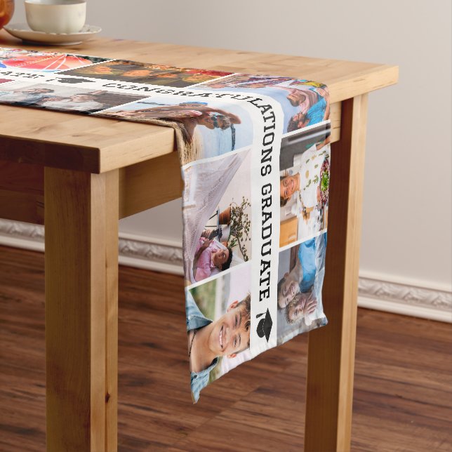 Custom 28 Photos Congratulations Graduate  Long Table Runner (In Situ)