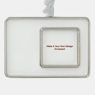 Custom 2.8" l x 2" w silver plated framed ornament