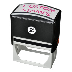 Custom 2.9" x 1.4" Self-inking Stamp PINK INK