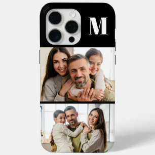Custom 2 Family Photo & Monogrammed iPhone 15 Pro Max Case
