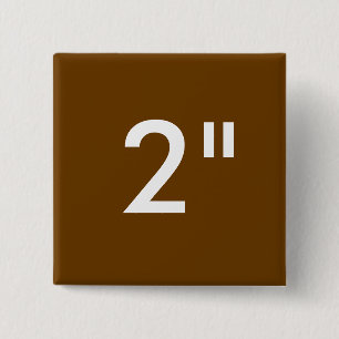 Custom 2" Inch Square Badge Blank Template BROWN