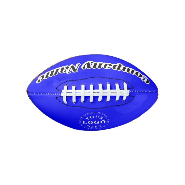 Custom 2 Panel Football with Text and Logo Design American Football (Front)