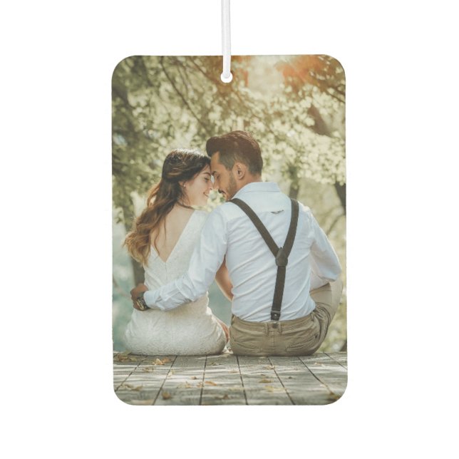 Custom 2 Photo Couple Car  Car Air Freshener (Front)