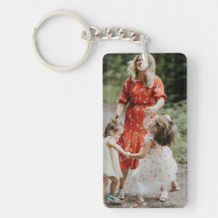Custom 2 Photo Double Sided Key Ring