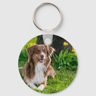 Custom 2 Photo Double Sided Pet Photo Key Ring
