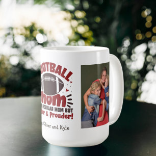 Custom 2 Photo Football Mom Mug
