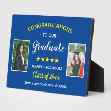 Custom 2 Photo Graduation Congratulations Graduate
