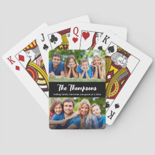 Custom 2 Photo Making Memories Family Playing Cards