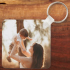 Custom 2 Photo Square Metal Double Sided Keychain