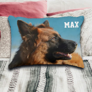 Custom 2 Photos and Name Family Member Decorative Cushion