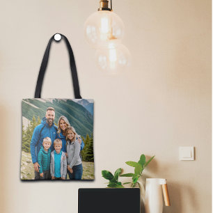 Custom 2 Photos Family Tote Bag
