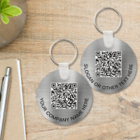 Custom 2 QR Codes Promotional Silver