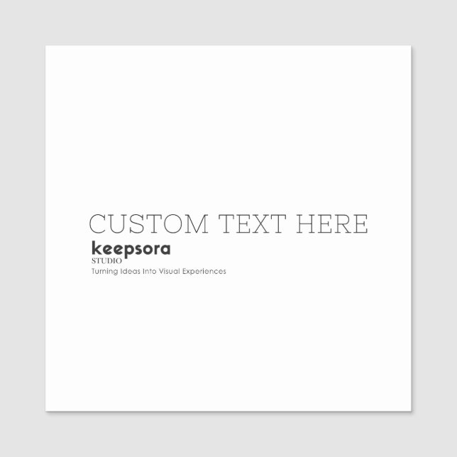 Custom 2" X 2" Square Classic Name Tag (Front)