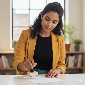 Custom 2x2 Inch Wood Stamp Designed for Your Style