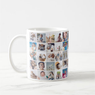 Custom 30 Photos Modern Family and Pet Coffee Mug