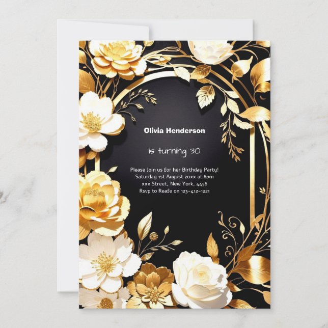 Custom 30th Birthday Invitation (Front)