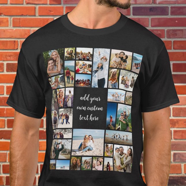 Custom 32 Photo Collage T-Shirt (Creator Uploaded)