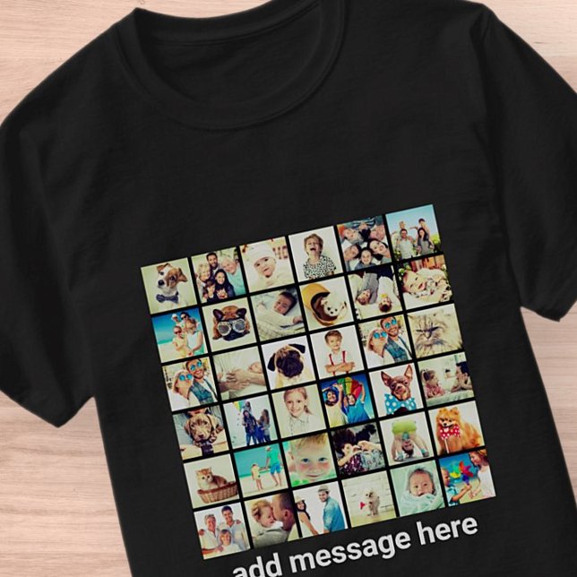 Custom 36 Photos Modern Family & Pet Memories T-Shirt (Creator Uploaded)