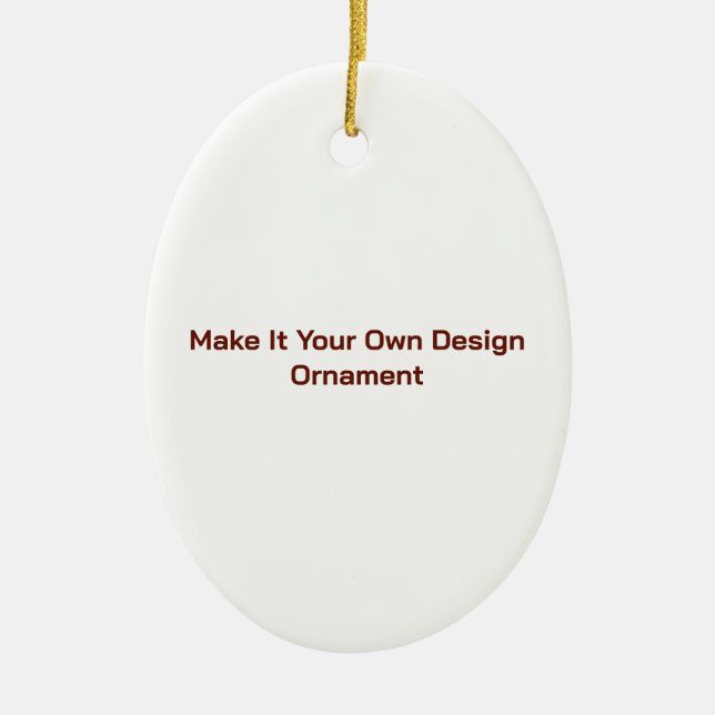 Custom 3.32"l x 2.37"w ceramic tree decoration (Front)