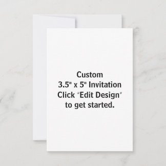Custom 3.5" x 5" Flat Invitation Card