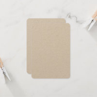 Custom 3.5" x 5" Kraft Invitations Rounded Corners