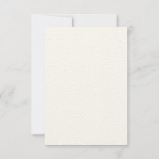 Custom 3.5" x 5" Rustic Felt Ecru Invitation Card