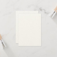 Custom 3.5" x 5" Rustic Felt Ecru Invitation Card