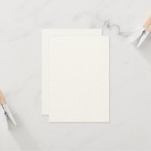 Custom 3.5" x 5" Rustic Felt Ecru Invitation Card