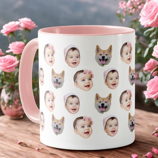 Custom 3 Baby Face Coffee Mug (Creator Uploaded)