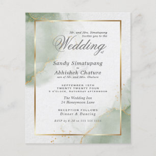 Custom 3 - Budget Wedding Gold Muted Sage