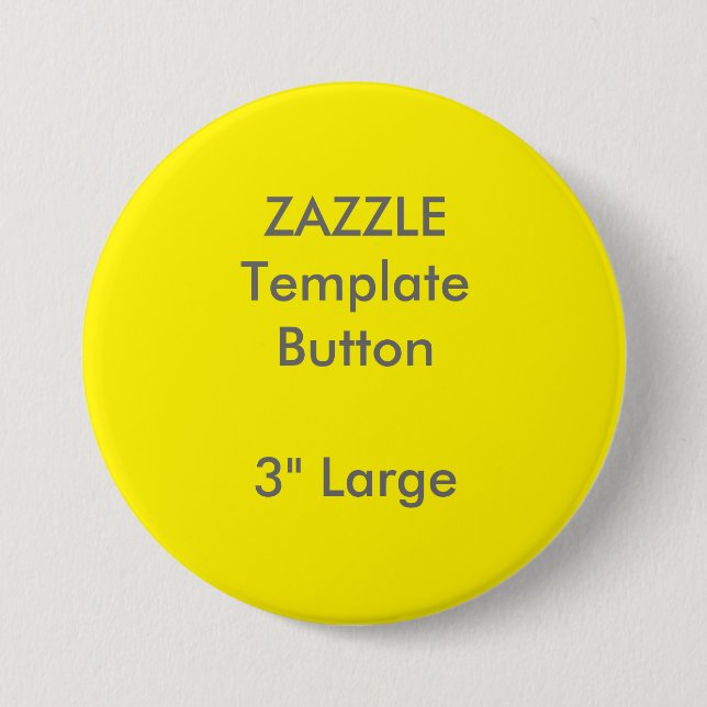 Custom 3" Large Round Button Blank Template (Front)