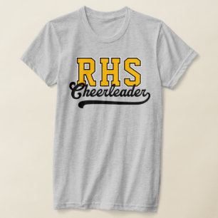 Custom 3 Letter High School Initials Cheerleader T-Shirt