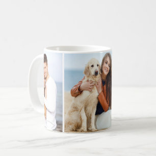 Custom 3 Photo Collage Classic White Mug